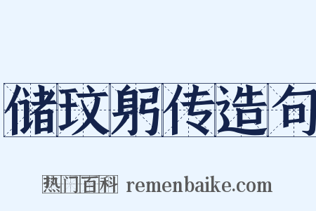 储玟躬传造句是什么意思的图片